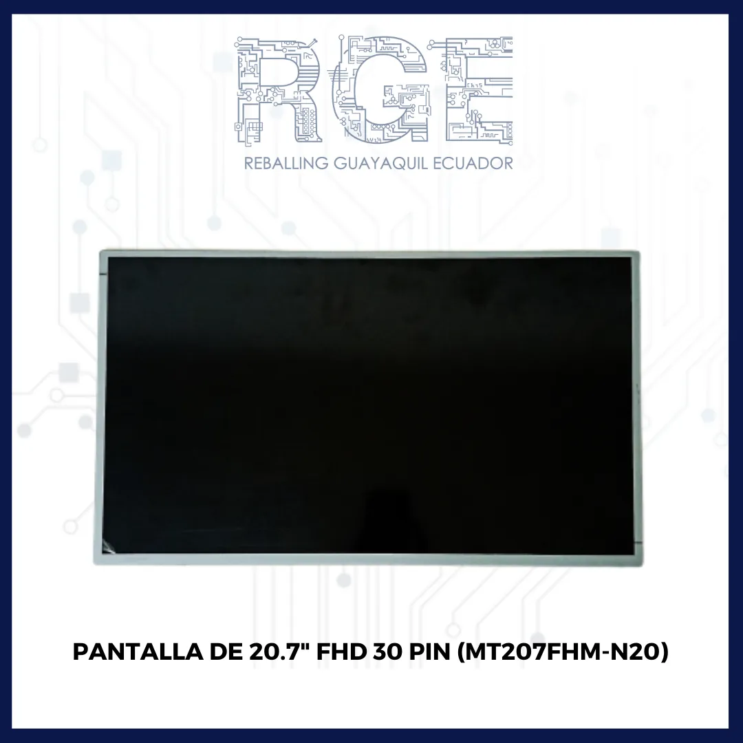 PANTALLA DE 20.7" FHD 30 PIN CON BORDES PARA CONEXIÓN LED BACKLIGHT 6 PIN (MT207FHM-N20)