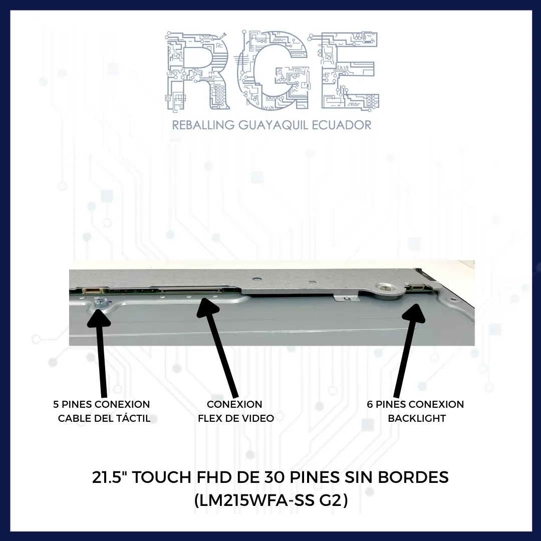PANTALLA DE 21.5" TOUCH FHD DE 30 PINES SIN BORDES (LM215WFA-SSG2)