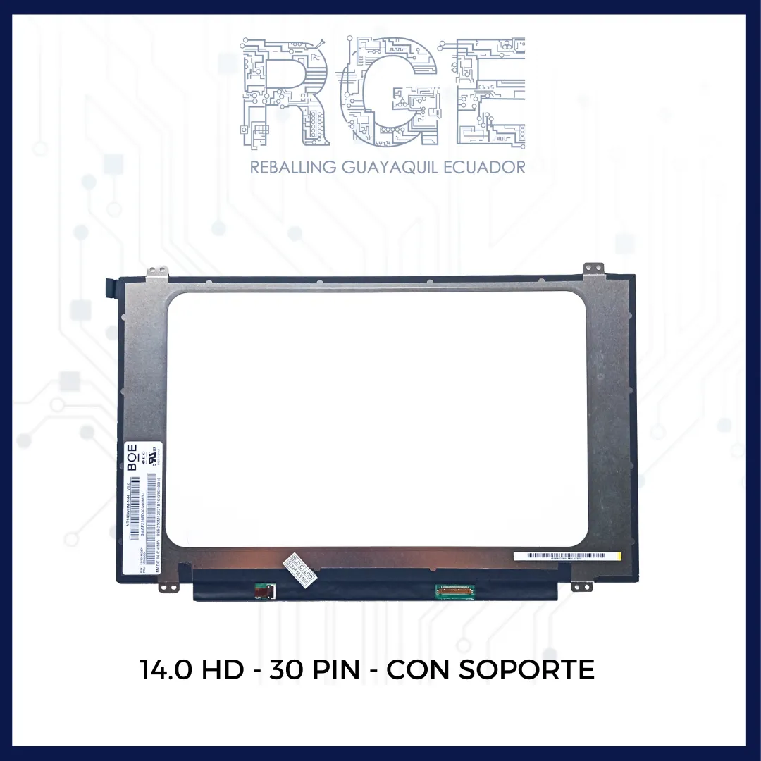 PANTALLA 14.0 HD 30 PIN CON SOPORTE TRAMAÑO ESTRECHO DELGADO CON GANCHOS / NT140WHM-N44 V8.0