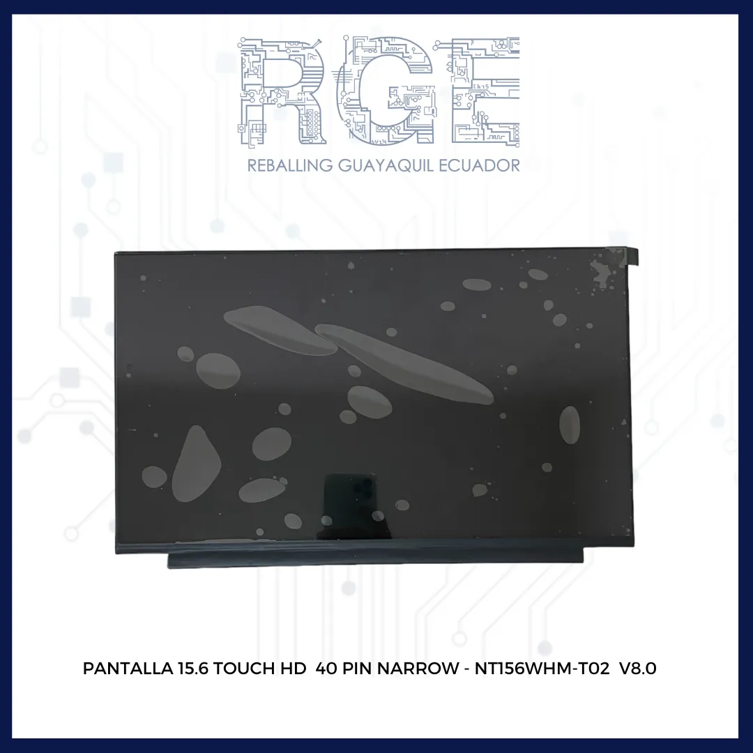 PANTALLA 15.6 TOUCH HD IPS 40 PIN NARROW SIN SOPORTE (NT156WHM-T02 V8.0)