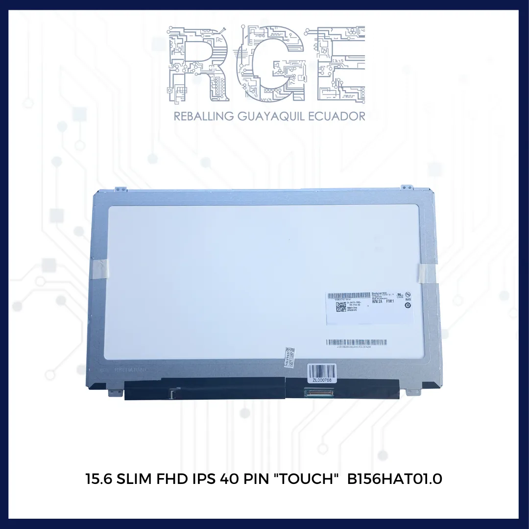 PANTALLA 15.6 TOUCH SLIM FHD IPS 40 PIN CON BORDE DE CRISTAL B156HAT01.0