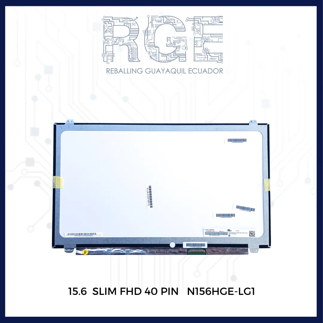 PANTALLA 15.6 SLIM FHD 40 PIN CON SOPORTE N156HGE-LA1 REV.C1 N156HGE-LG1 REV.C1