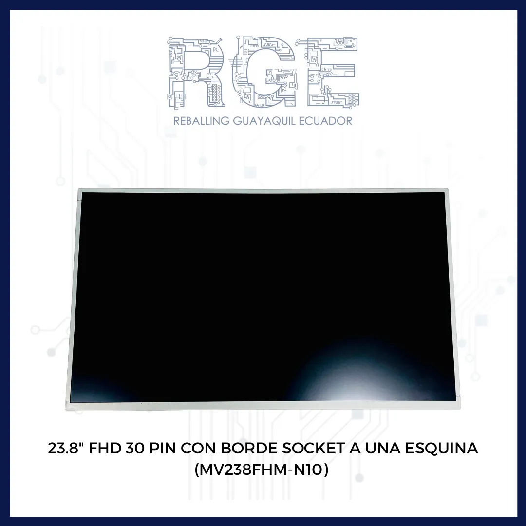 PANTALLA DE 23.8" FHD 30 PIN CON BORDE SOCKET A UNA ESQUINA (MV238FHM-N10) 