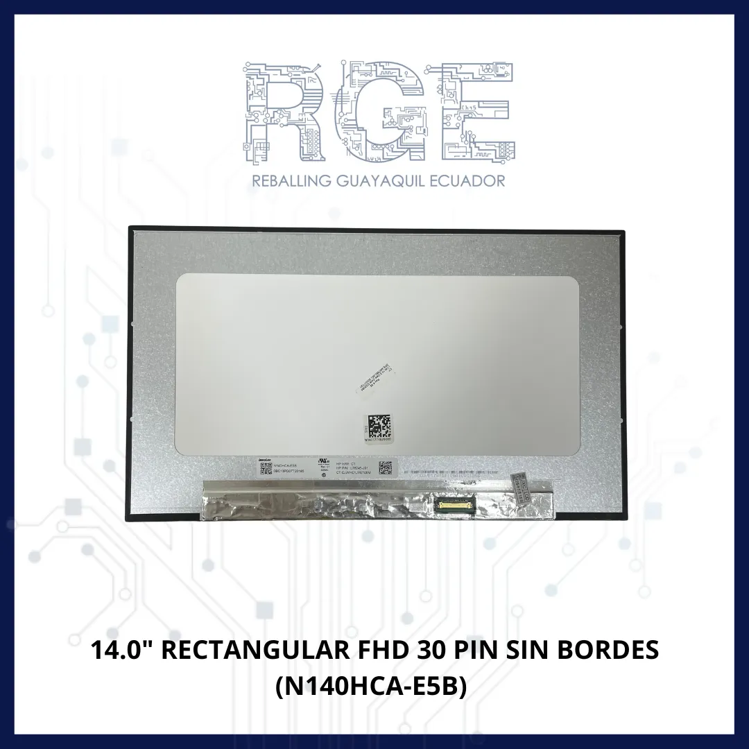 PANTALLA 14.0 RECTANGULAR FHD 30 PIN SIN BORDES N140HCA-E5B / N140HCA-G51 / B140HAN04.D /NV140FHM-N4