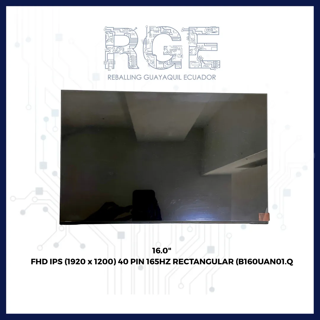 PANTALLA DE 16.0" FHD IPS (1920 x 1200) 40 PIN 165HZ RECTANGULAR (B160UAN01.Q)